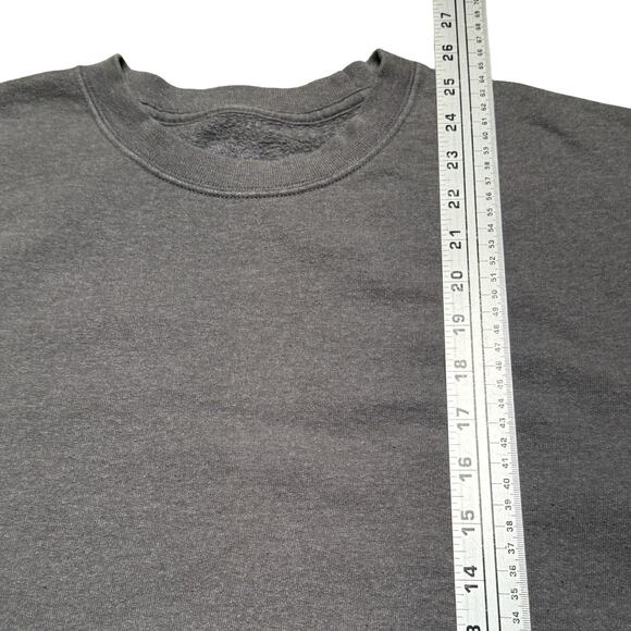 Hanes Grey Pullover Sweatshirt Mens M Fall Winter Essential - Picture 4 of 6